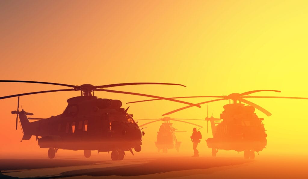 Gruppe von Helikoptern